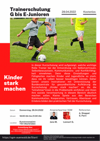 Trainerschulung Kinder stark machen 28.04.2022 TSV Oberbr&uuml;den